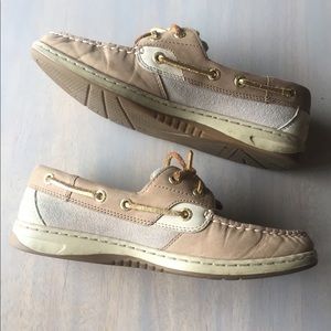 Women's Koifish Gold Sparkle Sperry Boat Shoes